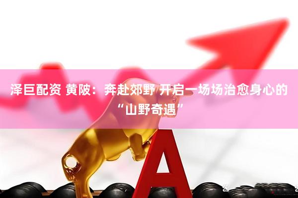 泽巨配资 黄陂：奔赴郊野 开启一场场治愈身心的“山野奇遇”