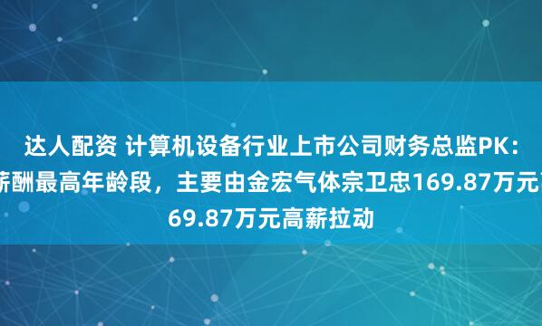 达人配资 计算机设备行业上市公司财务总监PK：57岁为薪酬最高年龄段，主要由金宏气体宗卫忠169.87万元高薪拉动